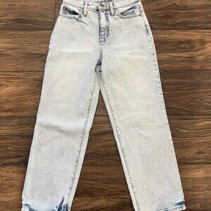 Universal Thread Acid Wash Jeans Vintage Straight Leg High Waist Size 4/27 Short